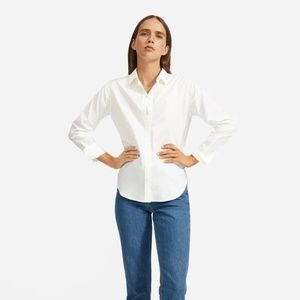 NWT Everlane silky cotton relaxed button down